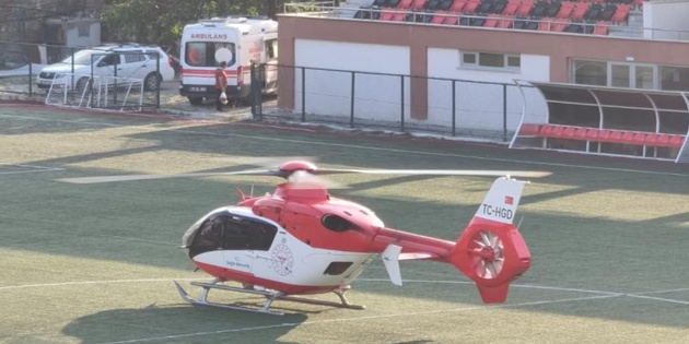 Ambulans Helikopter Vücudu Yanan Bebek İçin Havalandı